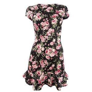 Rosie Harlow A-Line Black Floral Dress
